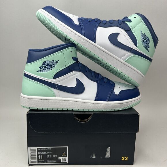 Nike Shoes Air Jordan 1 Mid Retro “Mystic Navy/Mint Foam” 2023